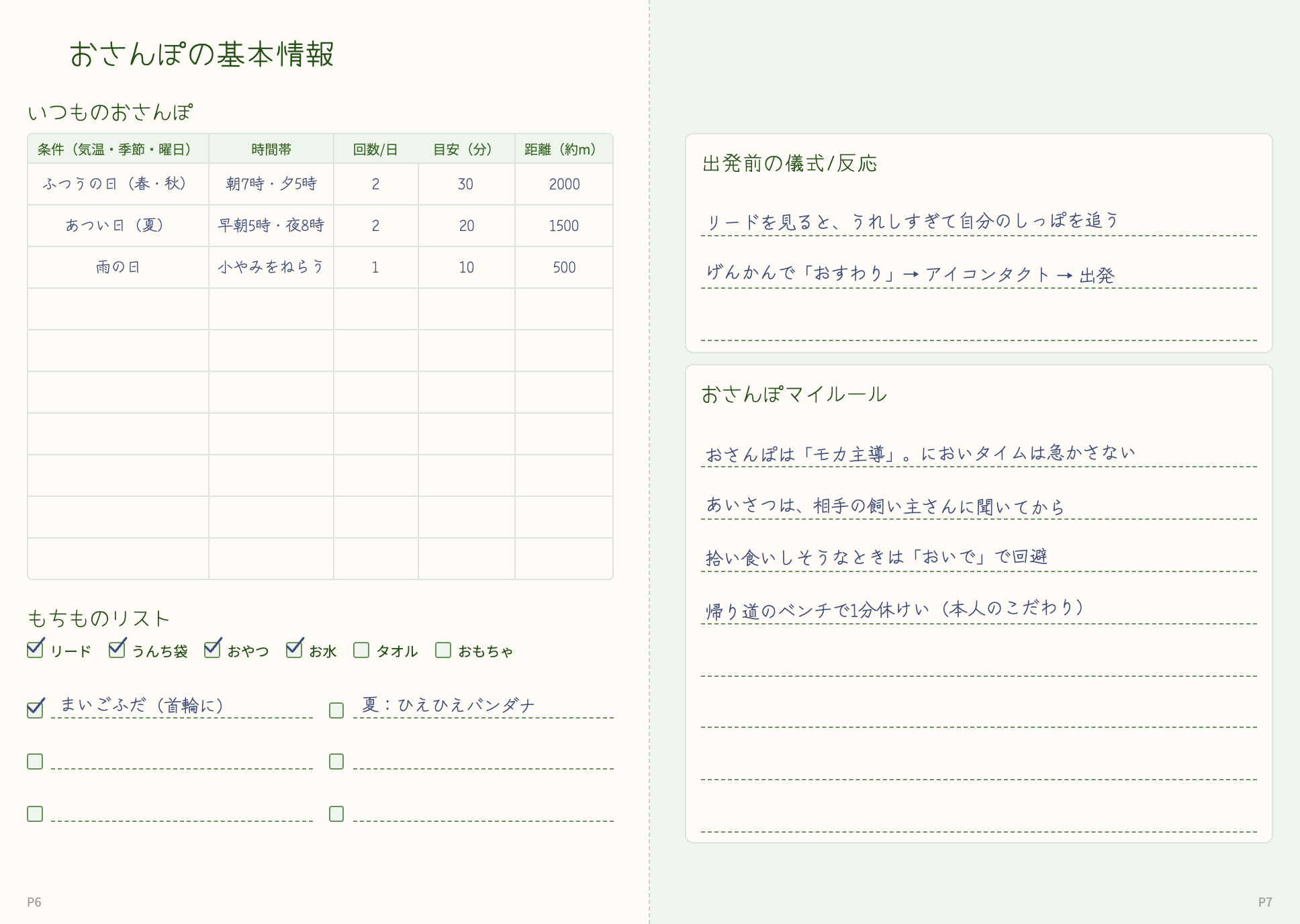 おさんぽの基本のページ